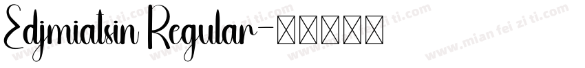Edjmiatsin Regular字体转换